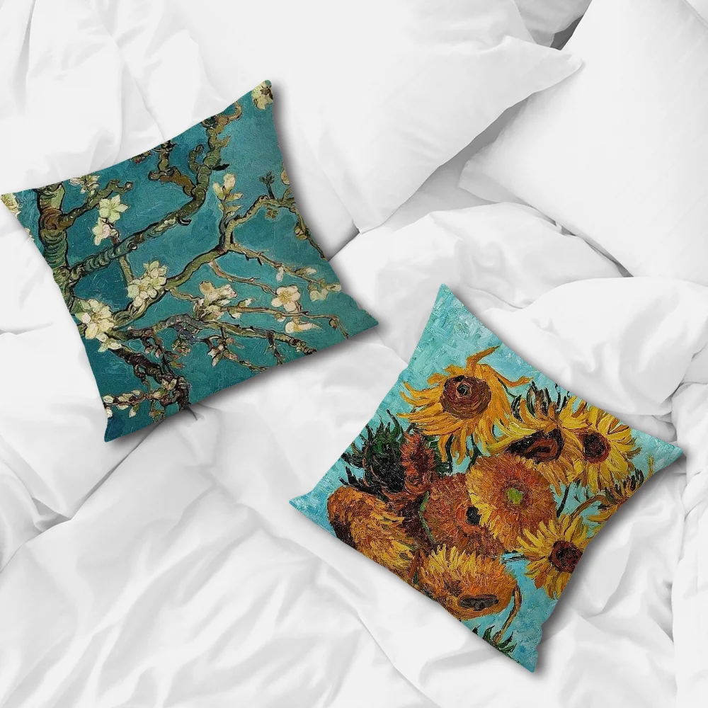 Van Gogh Art pillow cover Sofa living Printing Decoration Room Home Office Coffee Shop Car Nordic Simplicity Cover