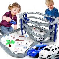 Electric Racing Rail Car Kids Train Track Model Toy Railway Track Racing Road Transportation Building Slot Sets Toys
