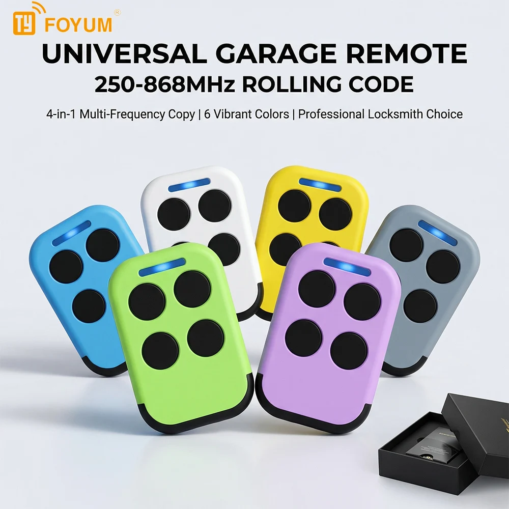 

Universal Multifrequency Garage Remote Gate Remote Control 280-868MHZ 4 in 1 For All Fixed Code and Parts of Rolling Code