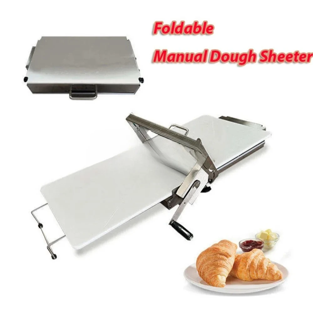Hand-cranked Stainless Steel Puff Pastry Machine Dough Sheeter Pastry Sheeter
