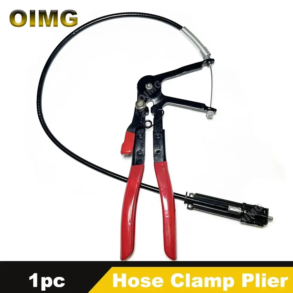 Flexible Hose Clamp Pliers with Lock Long Reach Hose Clamp Removal Tool Swivel Pincer Car Truck Fuel Oil Water Pipe Repair Tool