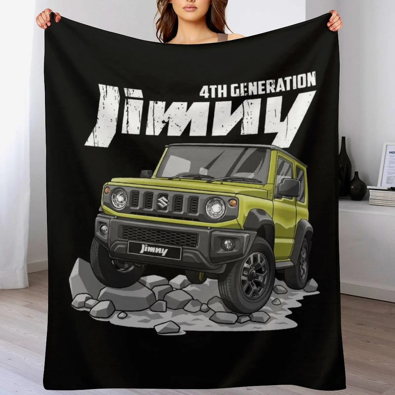 

JIMNY 4Gen Throw Blanket Single Soft Plush Plaid Large Blankets