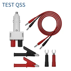 QSS spina accendisigari per auto Kit cavo di alimentazione adattatore Splitter per accendisigari da 1 a 2 prese spina maschio a presa femmina