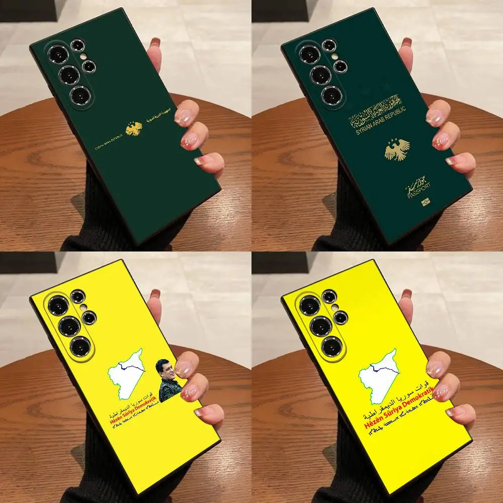 

Syria Syrian Democratic Forces Flag Map Phone Case For Samsung S22,S24,S20,S25,S23,S30,S21,Ultra,Plus,5G ,Fe,Lite Black Cover