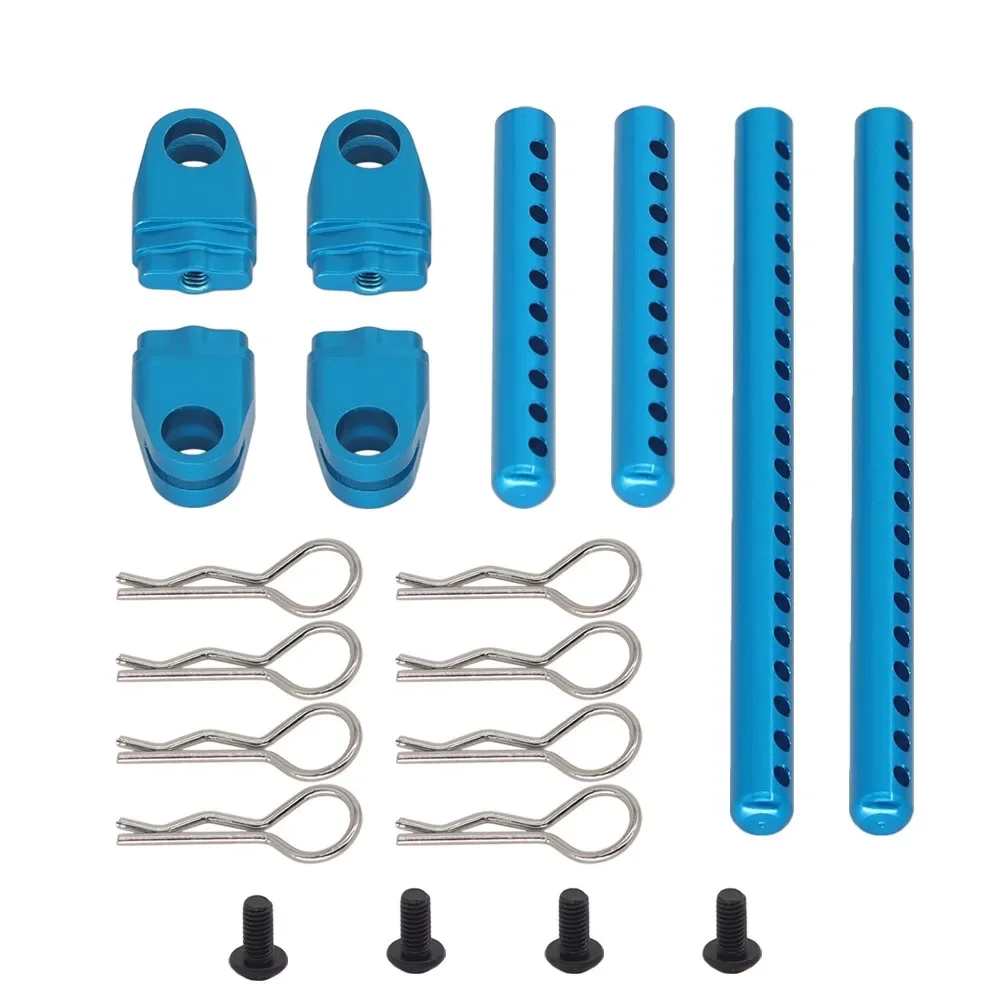 Metalowe zmontowane mocowania słupków nadwozia Obudowa samochodu z klipsami R Mocowanie kolumny Model do części RC Tamiya TT02 TT-02 Upgrade Parts