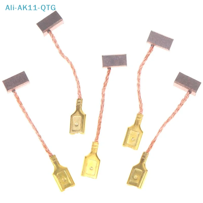 New 10Pcs Car Glass Lift Motor Carbon Brush Fit For Car 4x4.5x8mm, Side Connector With Copper Brush