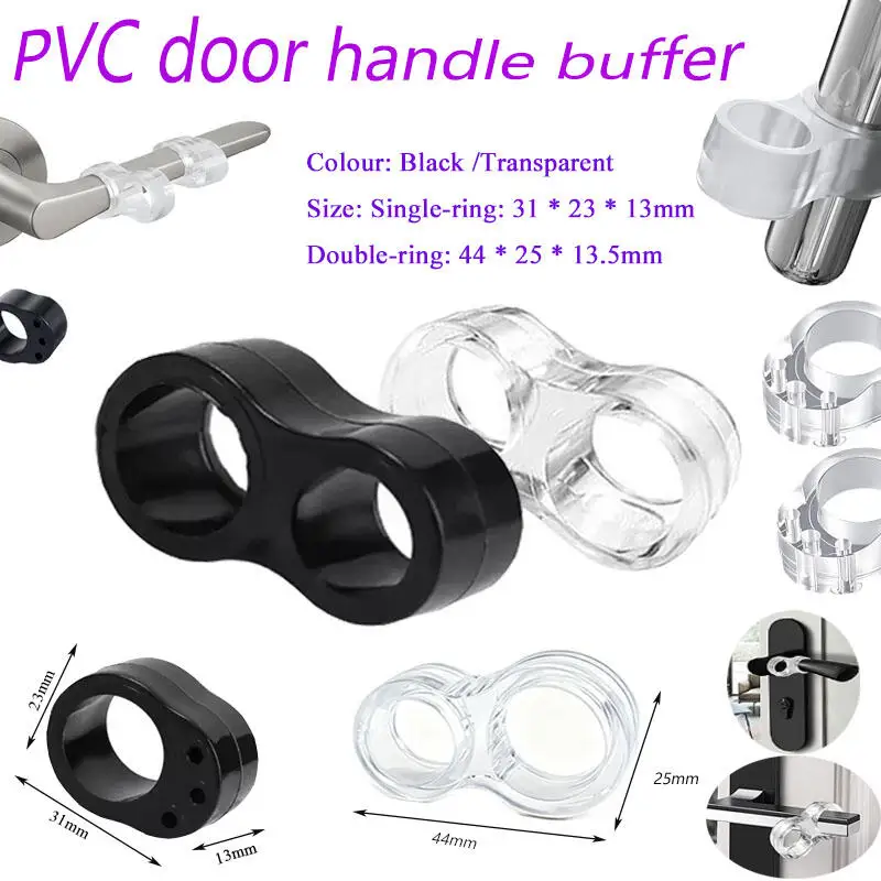 5Pcs Door Stop Bumpers PVC Door Handle Buffer Wall Protection Pad Anti-Collision Guard Shockproof Rings for Furniture Doorknob