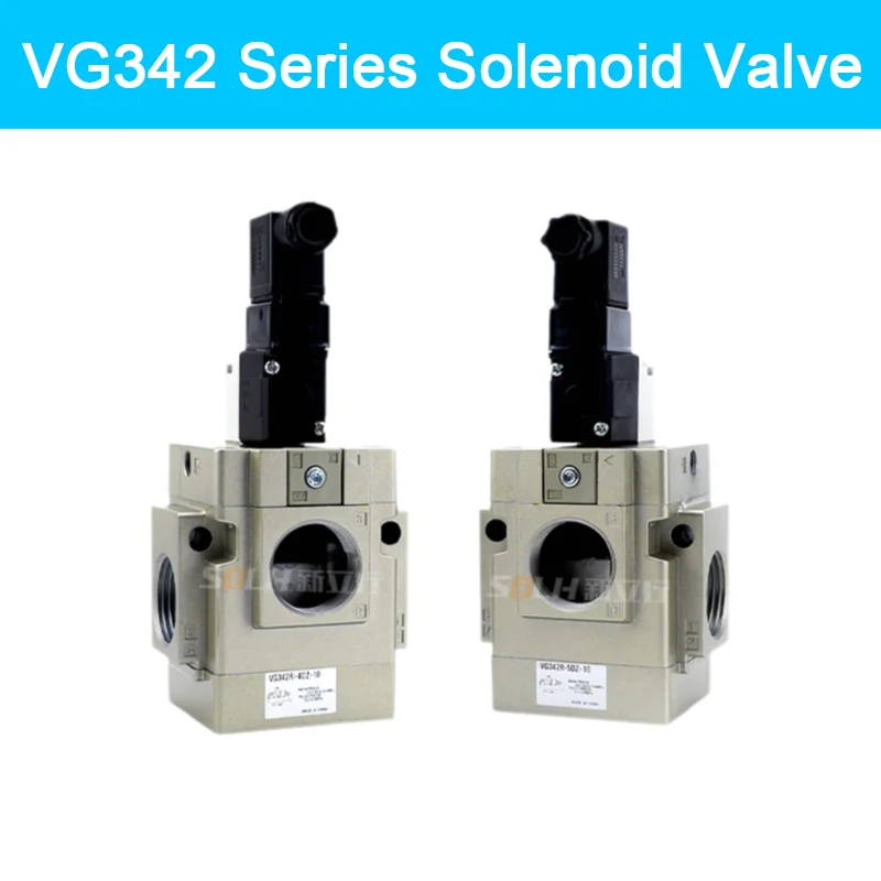 

VG342 Series 2-Position 3-Way Socket-Type Solenoid Valve Vacuum Pilot-Operated Solenoid Valve VG342R-4DZ-06 VG342R-5DZ