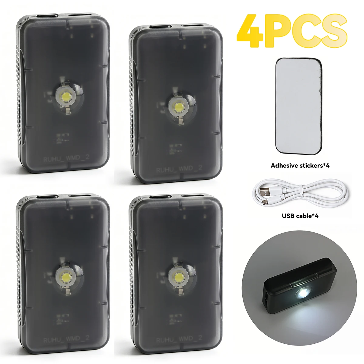 Motorcycle Trunk Sensor LED Interior Light Built-in Automatic Sensing Technology Multi-Functional & Portable Light Accessories
