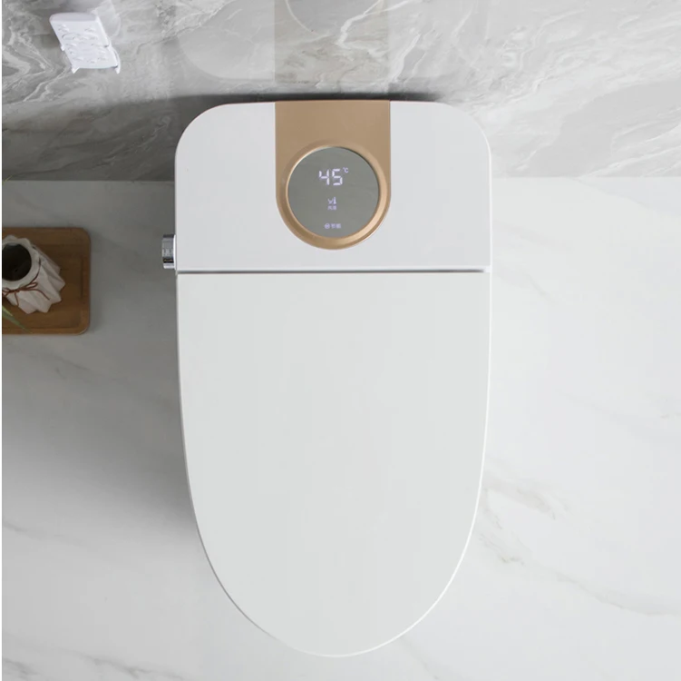 CE  Sanitary Ware New Style Auto Flush Clean Function One Piece Commode S-trap Ceramic Smart Wc Toilet