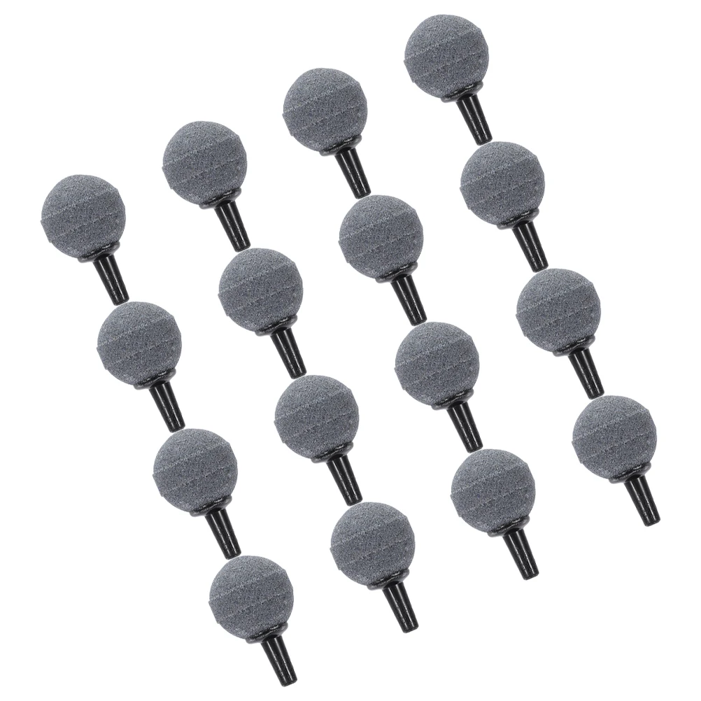 

16 Pcs Fish Tank Oxygen Bubble Stone Grey Yarn Aquarium Air Diffuser Hydroponic System Durable Small Easy Use Water Quality