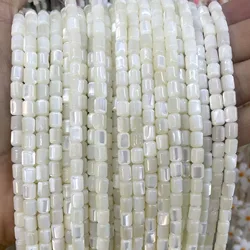 5X6MM Natural White Mother Of Pearl Mop Shell Loose Beads For Jewelry Making DIY Ear Studs Bracelet Necklace Accessories