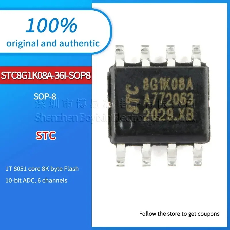 

STC8G1K08A-36I-SOP8 original genuine