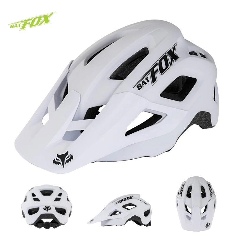 BATFOX Fahrradhelm MTB Casco Fahrradhelm Sicherheit Weiß Integral geformter Mountainbike-Helm für Männer Frauen Casco Bicicleta – Detail 27