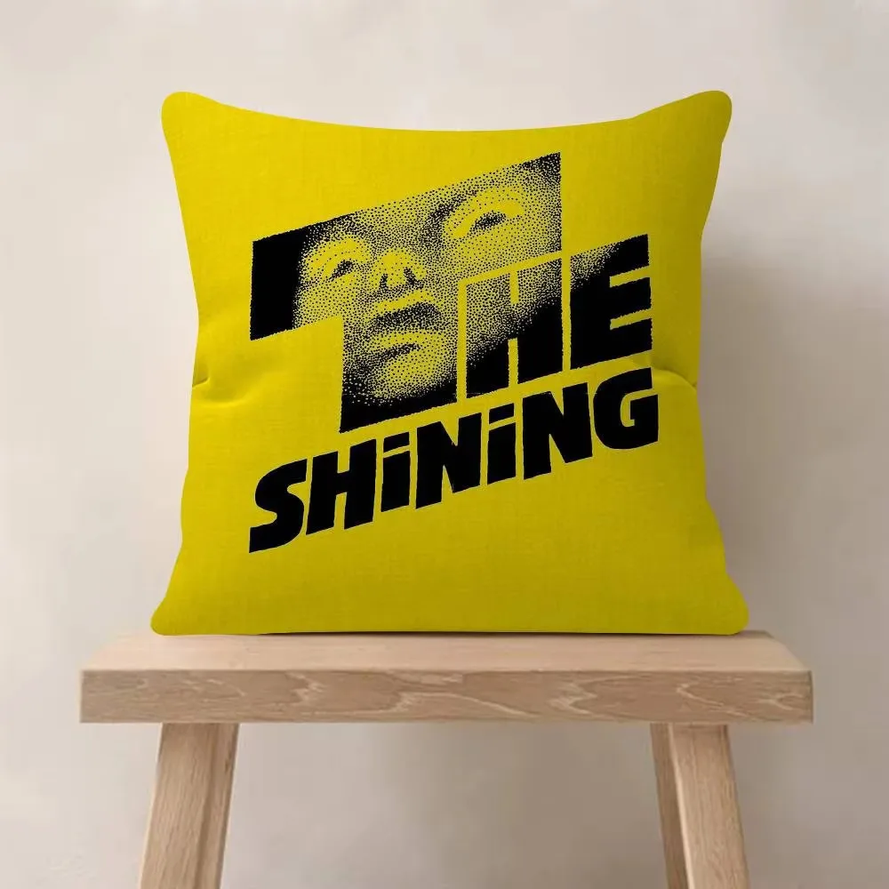 Double Sided The Shining Cushion Cover, Soft Polyester Horror Movie Print Pillow for Sofa Bedroom Living Room Home Decoration