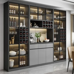 New Liquor Home Wine Cabinets Display Living Room Modern Storage Wine Cabinets Simplicity Glass Botellero Vino Furniture TY45TE