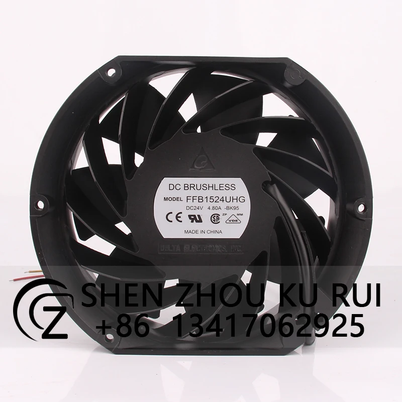 

FFB1524UHG Case Cooling Fan for Delta 12V48V DC24V 4.8A EC AC ABB ACS880 172X150X51MM 17CM 17251 Inverter Centrifugal Industrial