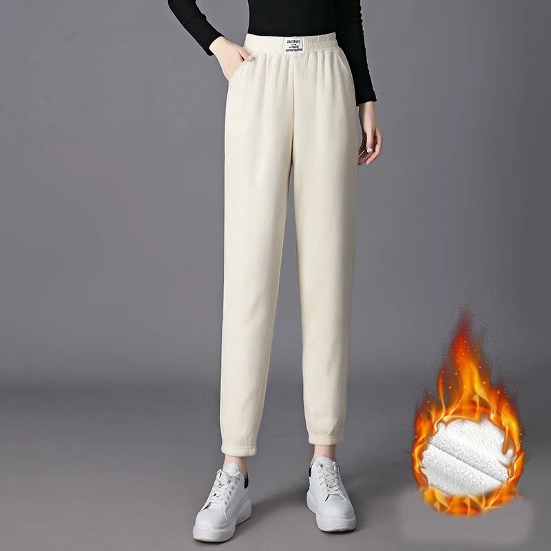 Nuovi pantaloni della tuta in pile pantaloni caldi invernali da donna pantaloni alla moda alla caviglia pantaloni di protezione pantaloni sportivi Casual Leggings caldi addensati