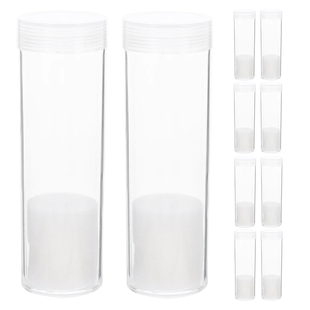 

20pcs Storage Tubes 20.5Mm Round Plastic Clear Coin Holders For Collectors Transparent Lid Scratch Resistant Sponge