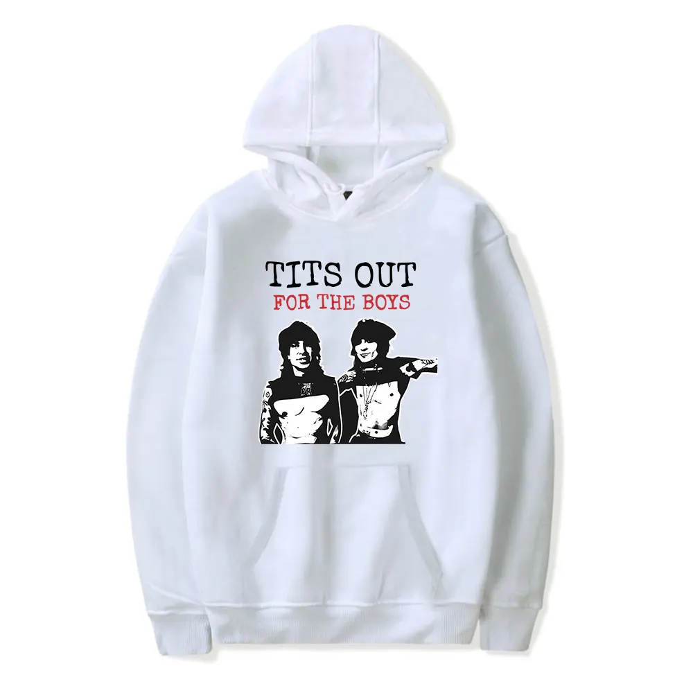 Jake Webber merch Tits out for The Boys hooded drawstring pullover เสื้อสเวตเชิ้ตชาย/หญิงแบบสวมหัวฮิปฮอปแร็ปเปอร์