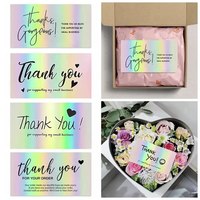 50pcs Thank You Card For Supporting Business Package Decoration \