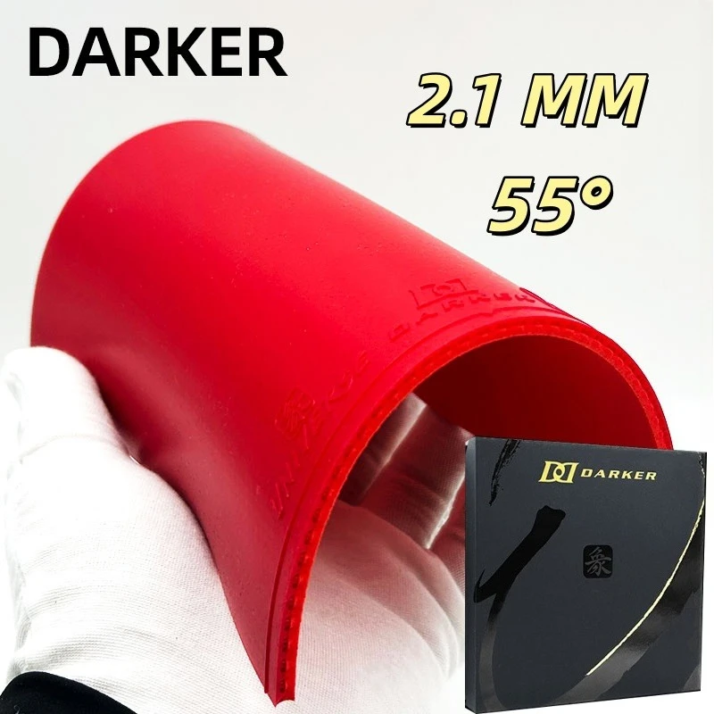 DARKER Wanxiang Non-Sticky Pips in Table Tennis Rubber with 2.1mm Spong Hard 55° Professional Ping Pong Rubber for Fast Attack
