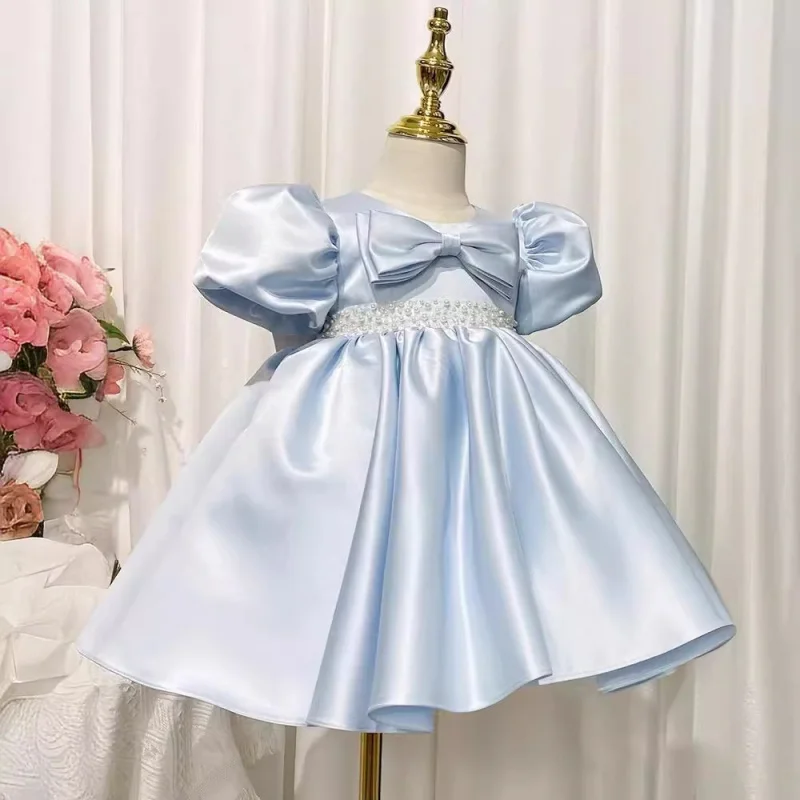 

First Birthday Dress Flower Girl Wedding Birthday One-Year-Old Baby Girl Princess Dress Catwalk Host Girl Dress Spring