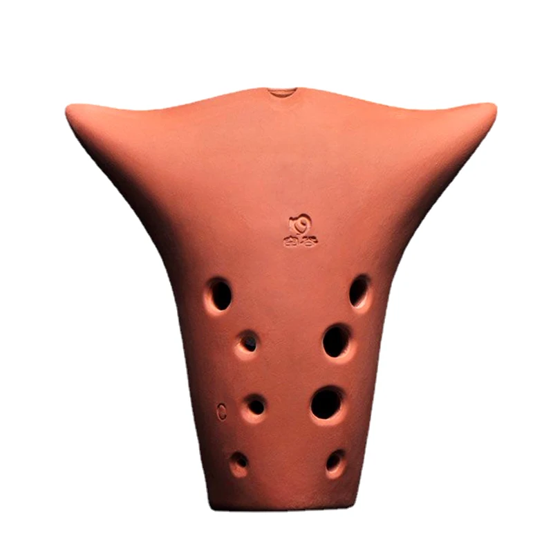 

10 Holes Pottery Xun C D F G Tone Retro Handmade Bull Head Ocarina Flute Beginner Xun Traditional Ocarinas Music Instrument Gift