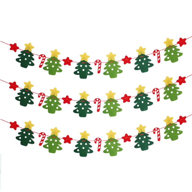 1 SET Stern Baum Hängende Girlande Bunte Frohe Weihnachten Dekorationen Für Home Hotel Restaurant Festival Party Dekoration TMZ