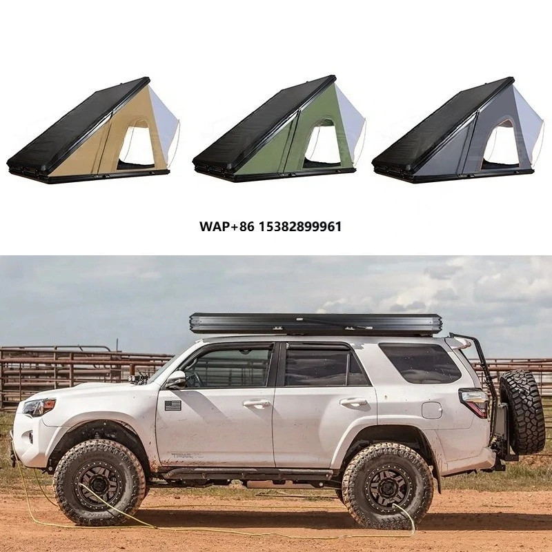 

Custom Vehicle 4x4 Auto Accessories 1-2 Person Foldable Waterproof Truck Car Hardshell Triangle Roof Top Tent for SUV MPV