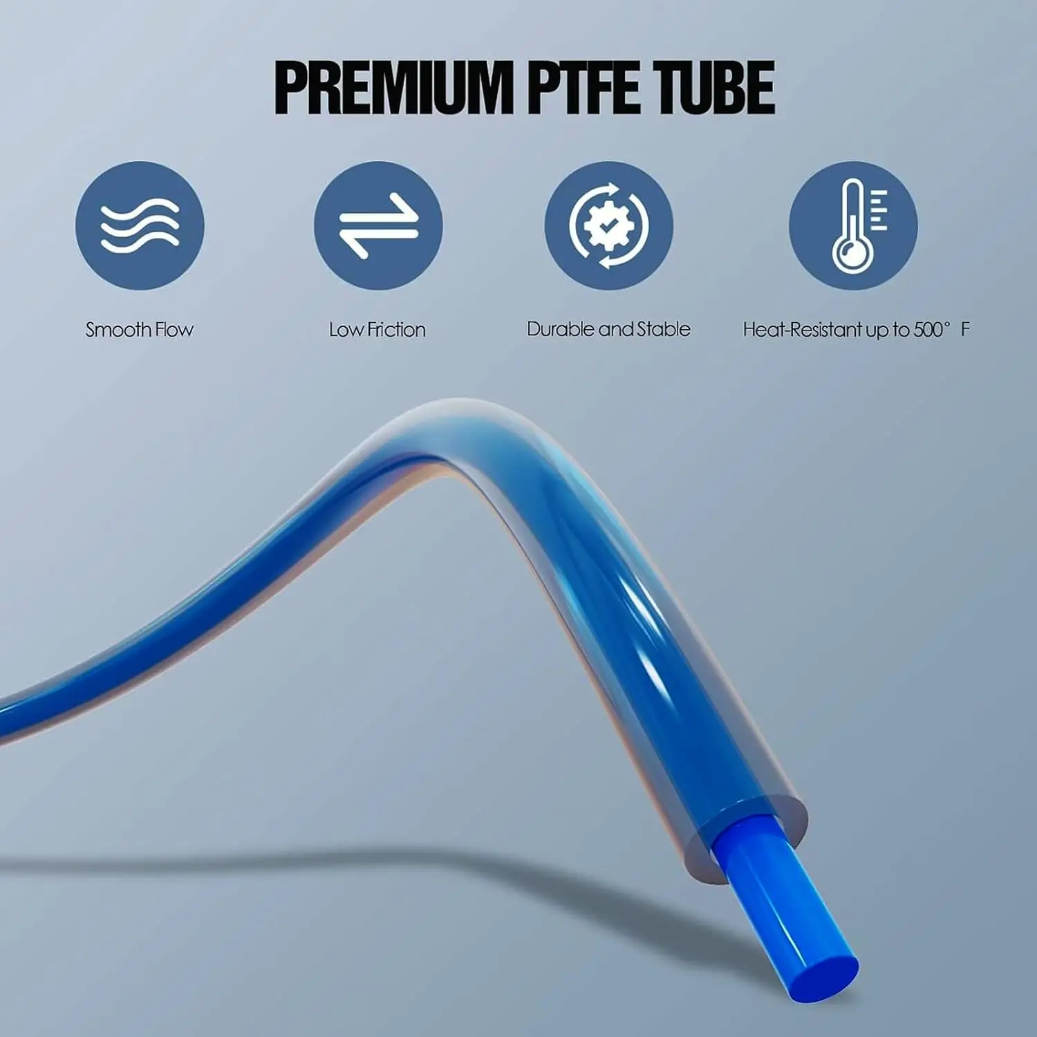 Tubo de PTFE ultrasuave para filamento de 1,75mm con cortador para extrusora, tubo de longitud OD de 2,5mm IDx4mm para laboratorio Bambu A1/P1P/P1S/X1C