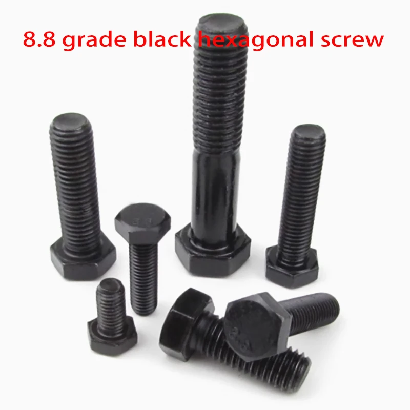 DIN933M18M20 M22  M27Carbon Steel Hex Head Screws Full & Partial Threaded External Black Hexagon Head Bolts