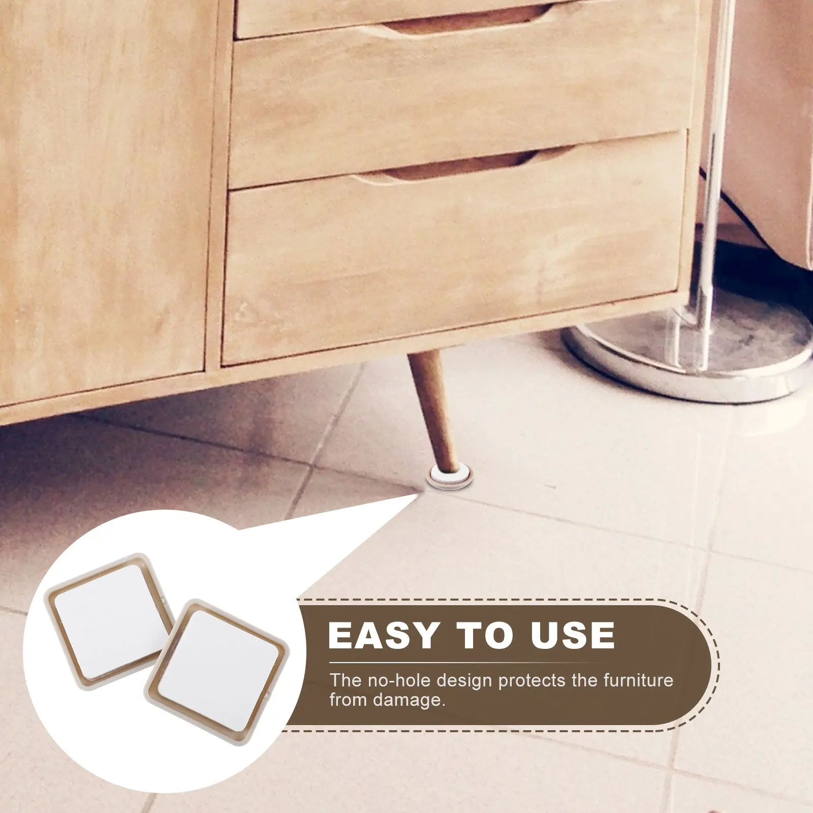 

16Pcs Furniture Leg Bottom Mat Pads 35mm Anti-Sliding Glide for Chair Floor Protector Furniture Leg Bottom Mat