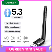 UGREEN USB Bluetooth 5.3 Adapter for PC Speaker Wireless Mouse Keyboard Music Audio Receiver Transmitter Bluetooth Dongle