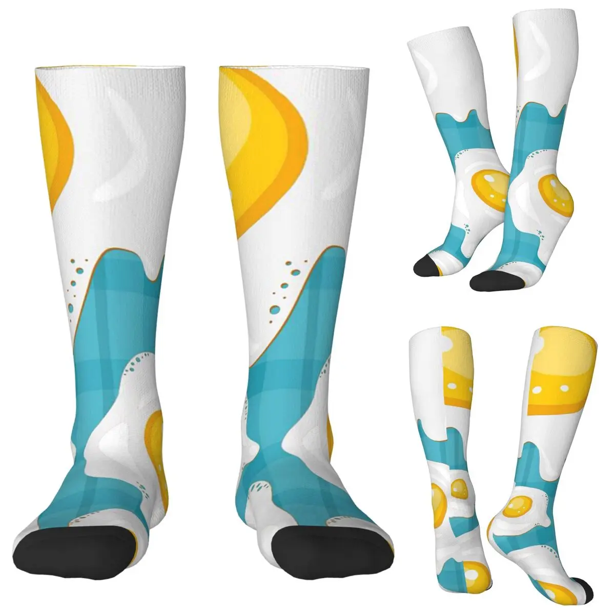 Kawaii Fried Egg Socks Harajuku Stockings All Season Long Socks Accessories for Man Woman Gifts