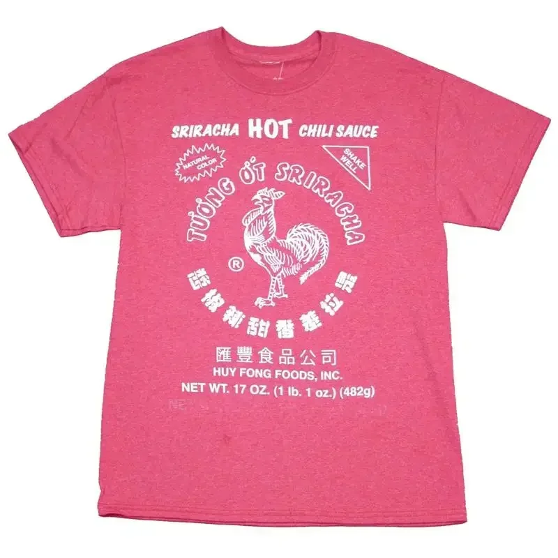 Sriracha T-Shirt für Erwachsene, New Hot Chili Sauce, klassisches Hahn-Logo mit weißem Aufdruck