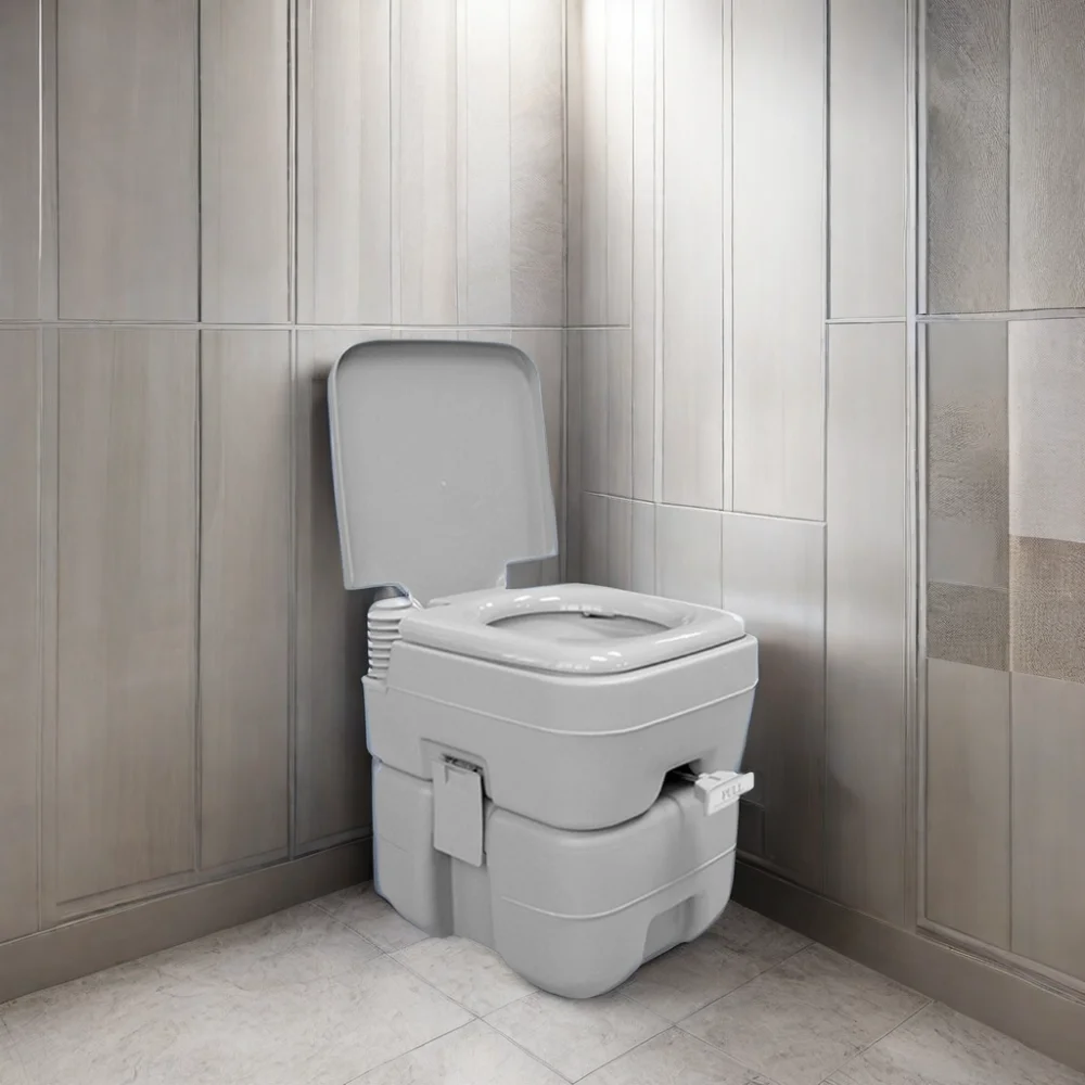 20L مرحاض متنقل RV السفر في الهواء الطلق مستشفى جدار المرحاض المحمول النساء الحوامل وكبار السن 20L مرحاض متنقل