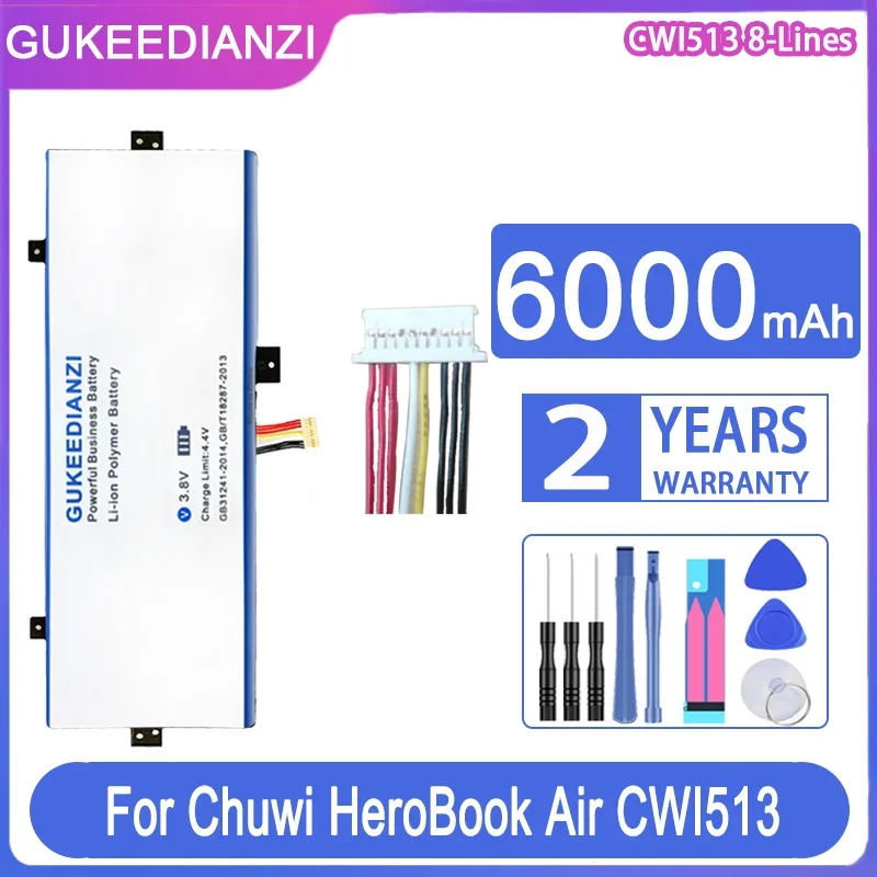 

GUKEEDIANZI Replacement Battery 6000mAh For Chuwi HeroBook Air CWI513 11.6 inch MB2455012 NV-3492107-2S 3791229