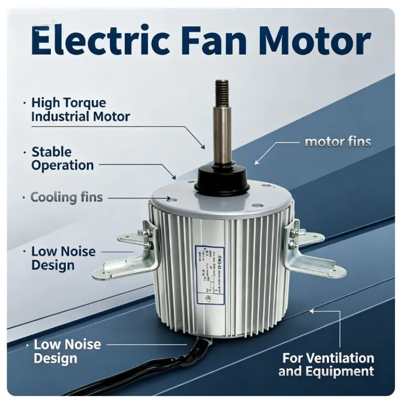 YDK550‑6D 550‑6E 380/520‑4D 450‑6A 580‑6C Central AC Condenser Fan Motor, Aluminum Shell Replacement Motor for System Repair