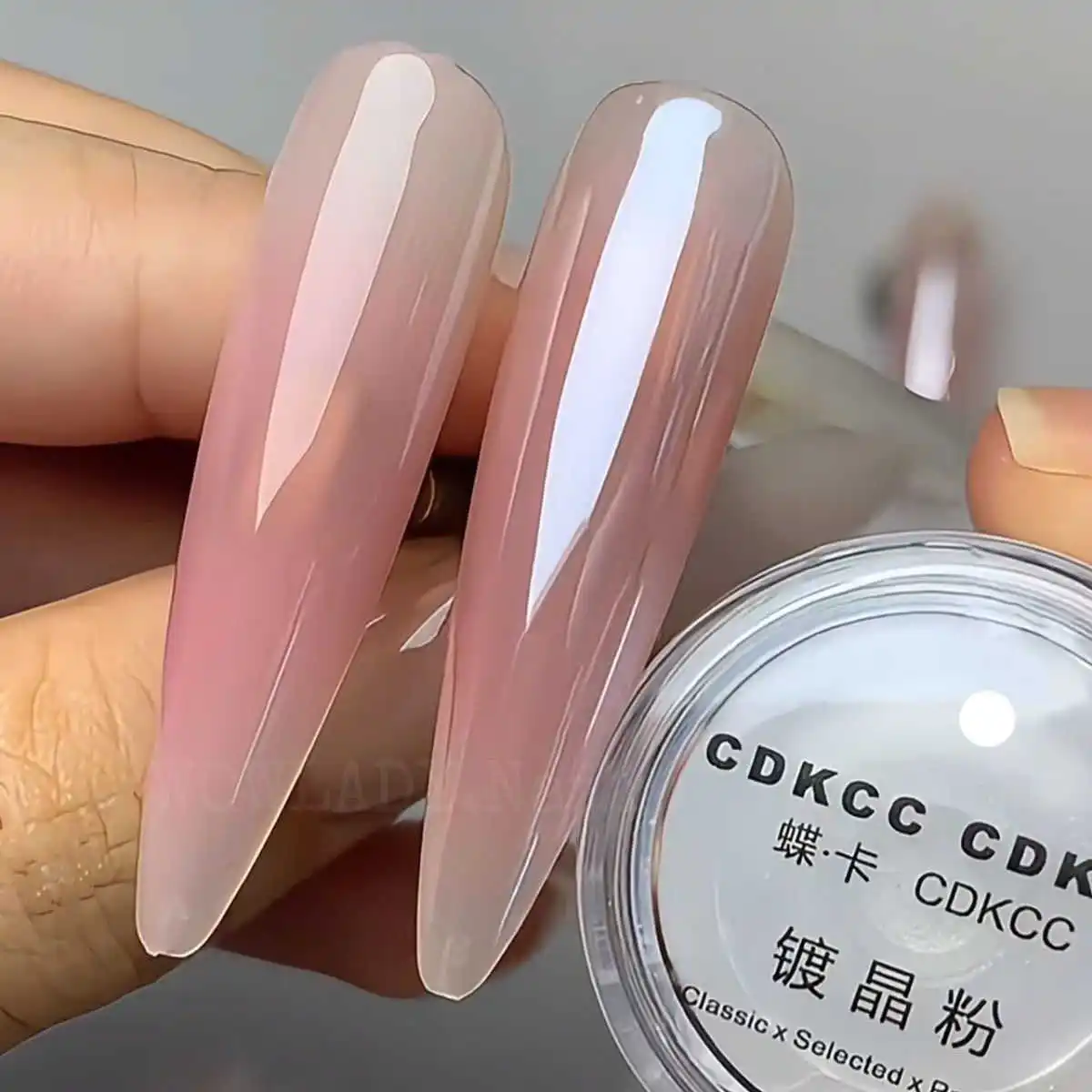 1 Gläser, spiegelhell beschichtetes Aurora-Chrompulver für Nägel, Mondlicht, perlweißes Reibpulver, Maniküre, Chrom-Blitzstaub, 0,5 g – Detail 1