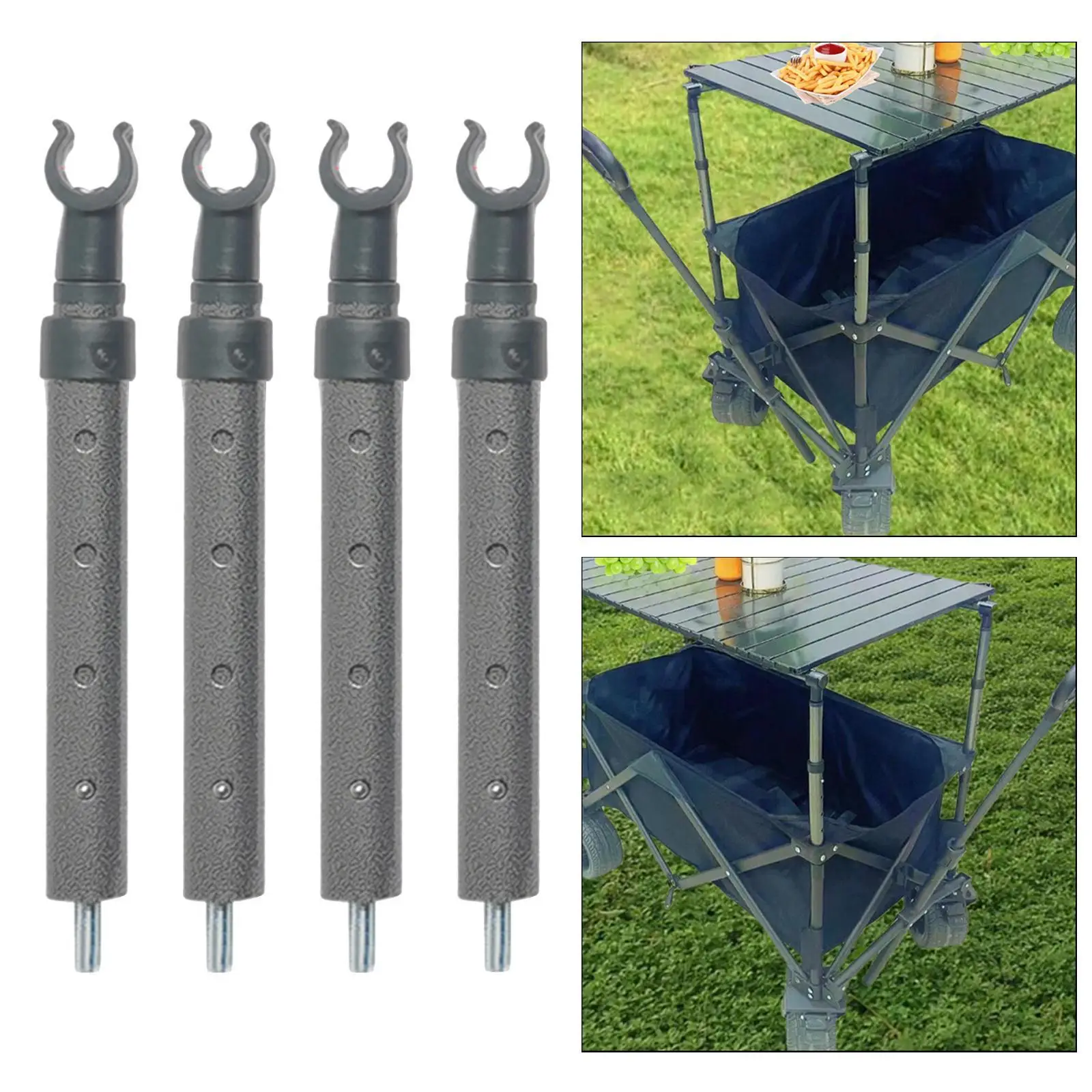 4x Camping Cart Table Support Rod Lifting Rod Multifunctional Heavy Duty Table