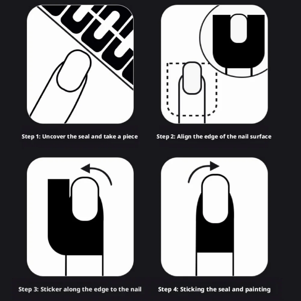 10 قطعة على شكل حرف U مكافحة تجاوز مسمار حامي ملصقات تقشر هلام سيليكون اللوحة مانيكير حماية مسمار أدوات الرسم #6