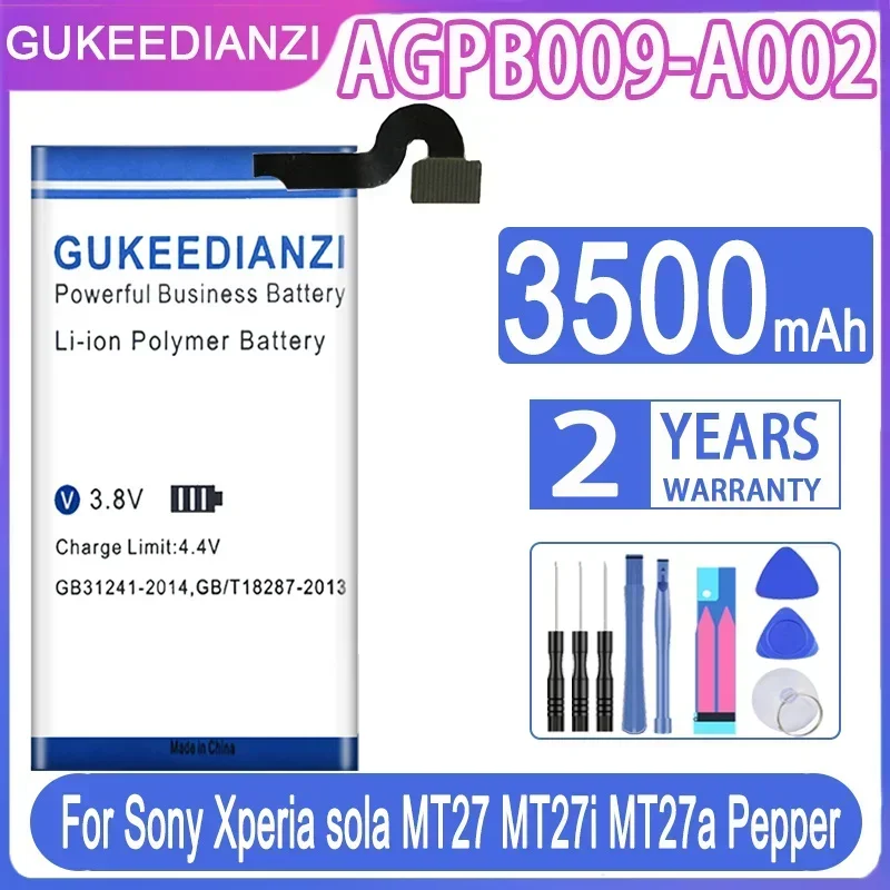 

GUKEEDIANZI Сменный аккумулятор AGPB009-A002 3500 мАч для Sony Xperia sola MT27 MT27i MT27a Pepper