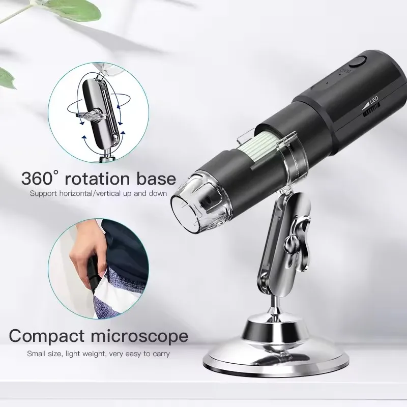 Digital Microscope WiFi Wireless Electron Dermatoscope Scalp Detection Pores Magnifier Facial Skin Analyzer Machine Professional