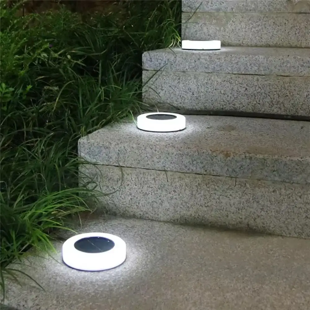Waterproof Ground Lamp Deck Lights Solar Powered Warm /White/ Solar Lawn Lamp 14Led Rotundity Solar Underground Light Landscape