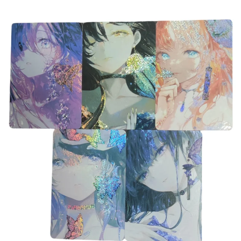 Genshin Impact Flash Card Raiden Shogun Nilou Furina Misono Mika Firefly Gem Series Anime Peripheral Game Collection Card Gifts