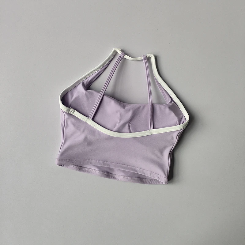 여성 섹시 뷰티 백짐 러닝 푸쉬업 요가 스포츠 브라 통기성 랩 요가 스포츠 브라 트라이앵글 컵 속옷 의류