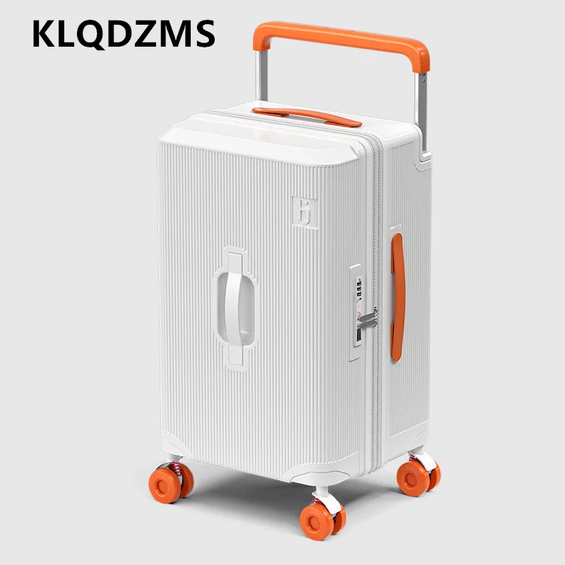 KLQDZMS حقيبة عالية الجودة ABS + PC الصعود صندوق المرأة حقيبة تروللي بعجلات 20 "22" 24 "26" 28 بوصة سعة كبيرة السفر الأمتعة #2