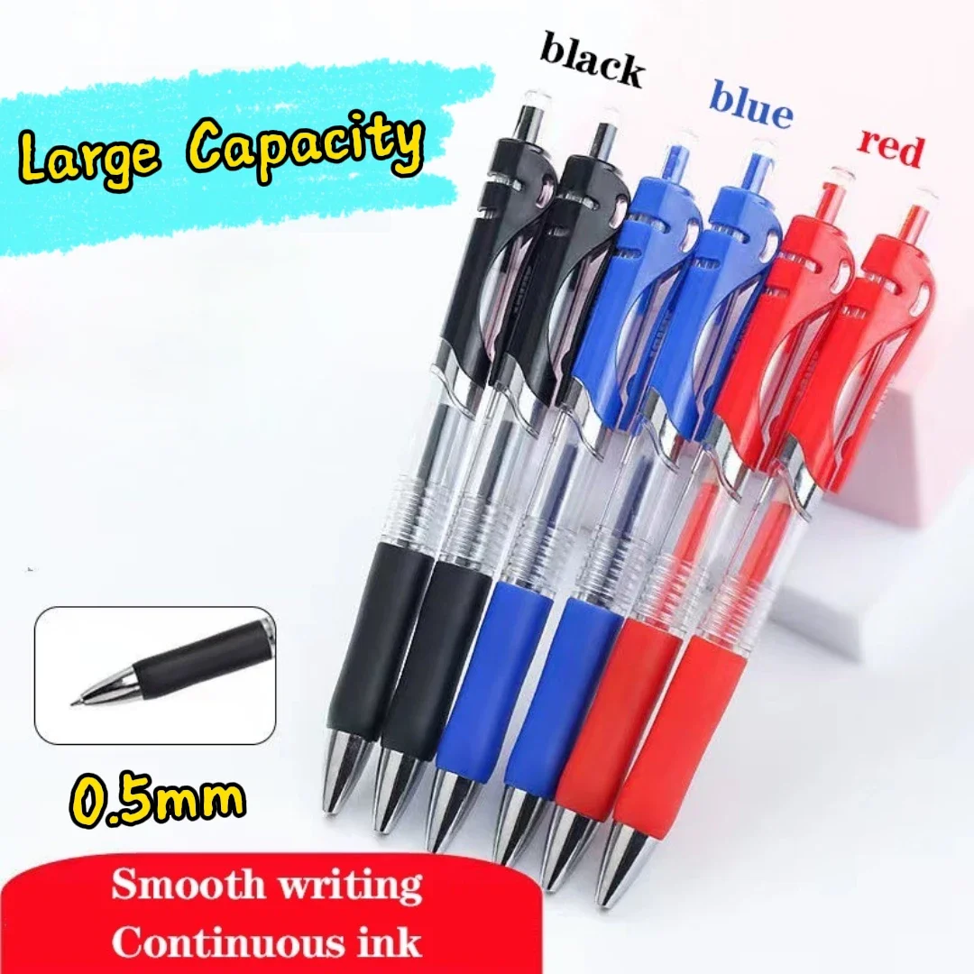 

3/10/13Pcs Set Gel Pens Large Capacity Question Brush Pen 0.5mm Ballpoint Replaceable Refills Office School Supplies Stationery