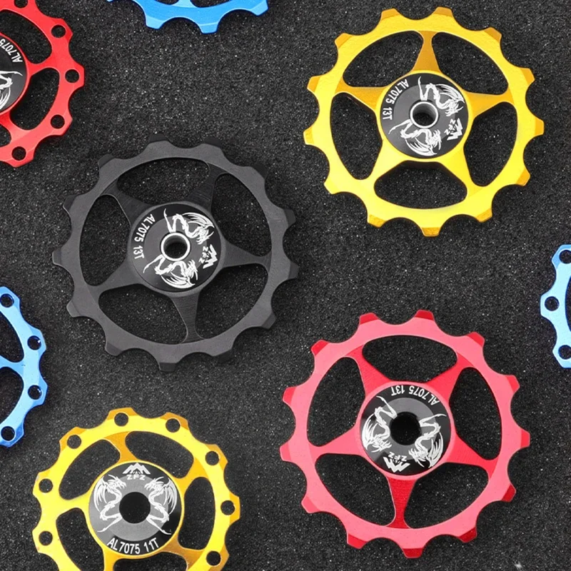 MUQZI Fiets Achterderailleur Neuswiel 11T 13T Katrol Gids Roller MTB Road Fiets Aluminium Idler